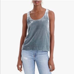 NWT J. Crew Velvet Tank. Grey. Sz 00P
